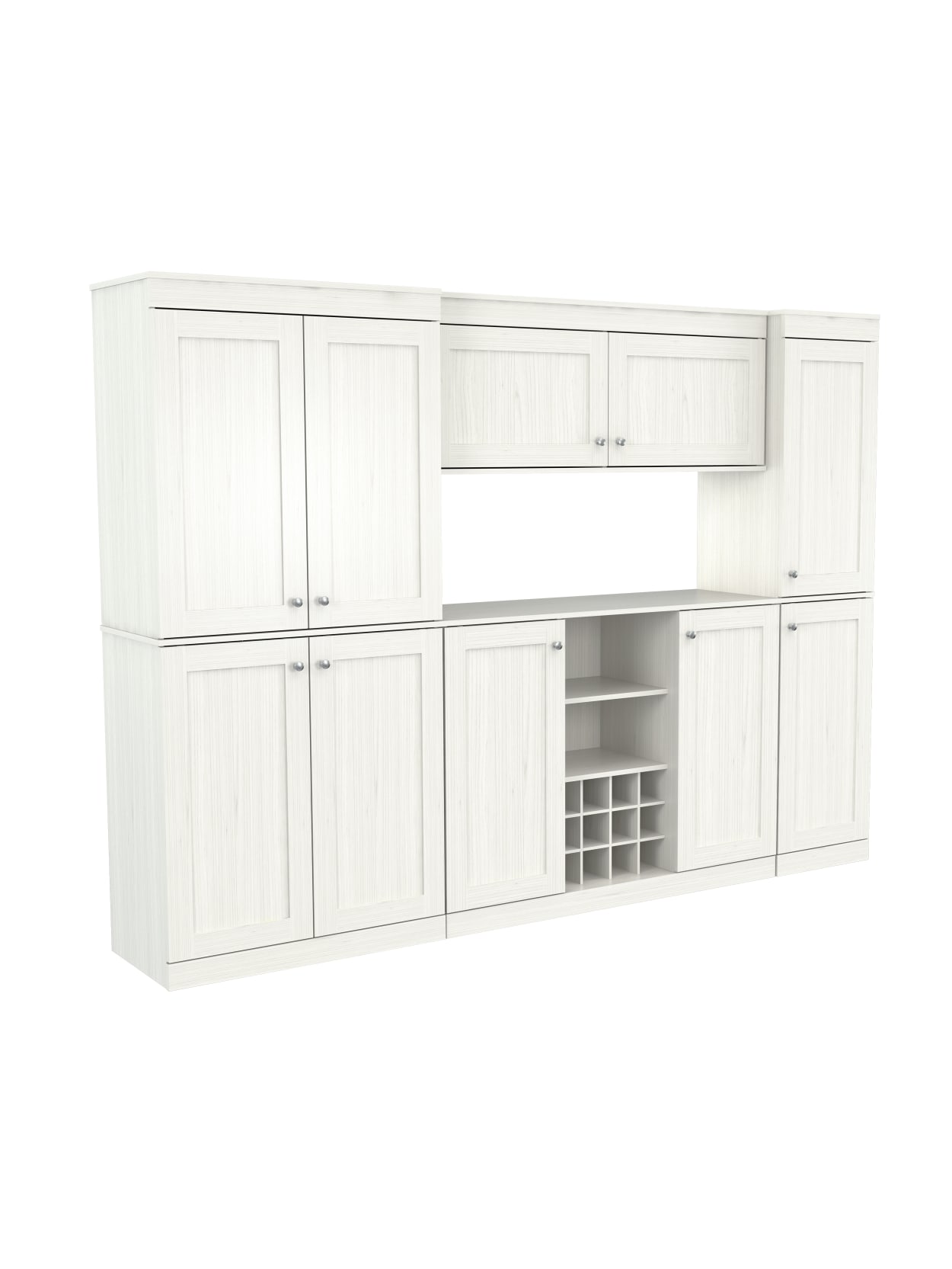 Inval Shaker Style 4 Piece Cabinet Oak Office Depot