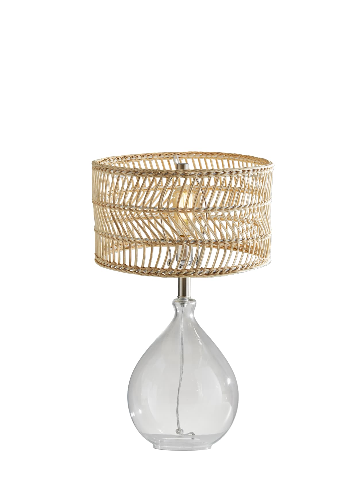Adesso Cuba Teardrop Table Lamp Brownclear Office Depot