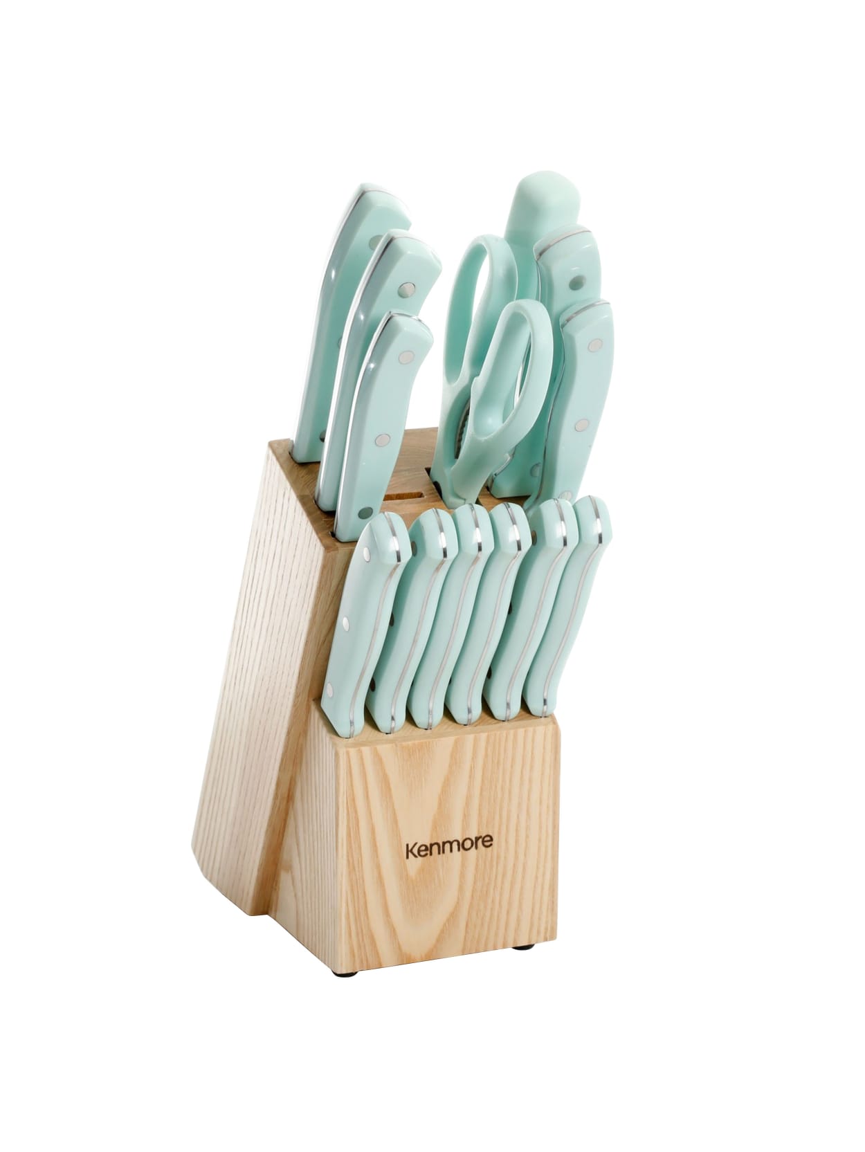 Kenmore Kane 14pc Cutlery Set Glacier Blue Office Depot