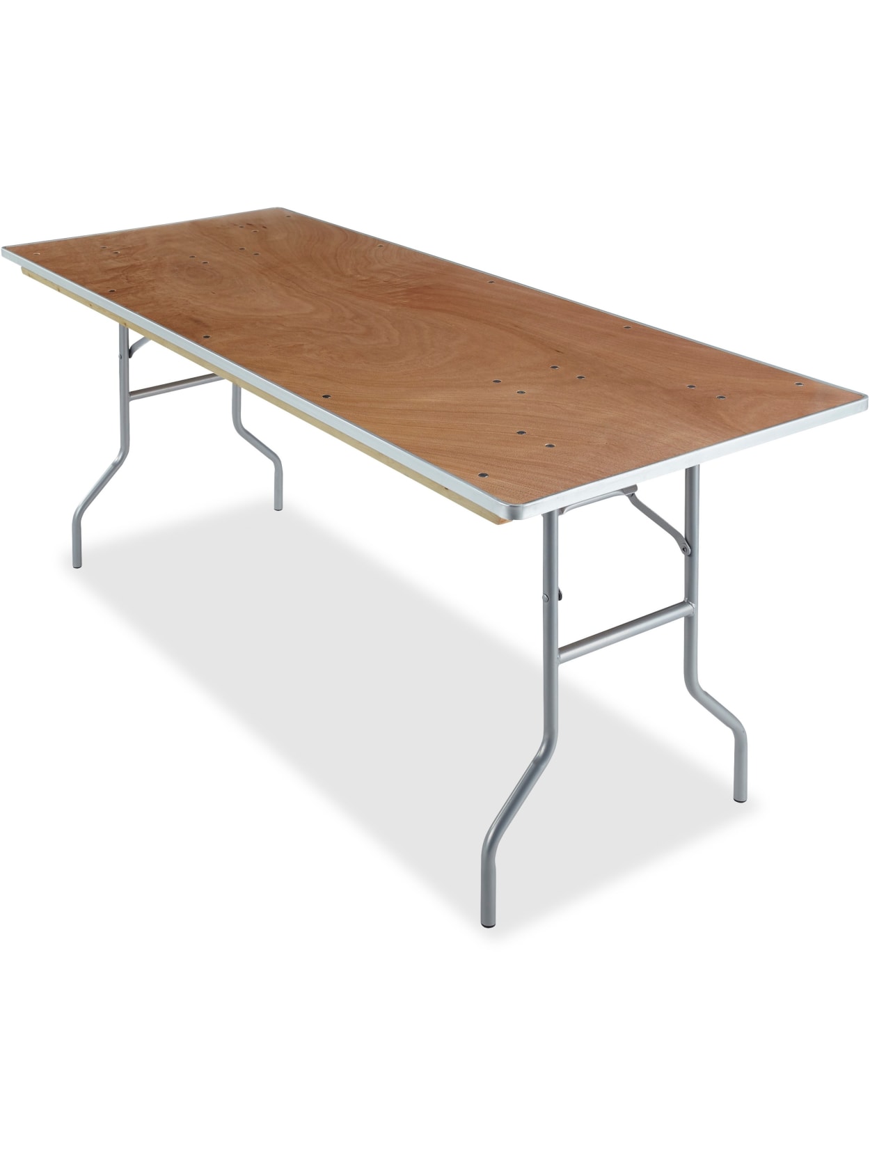 Iceberg Natural Plywood Rectangular Folding Table Rectangle Top