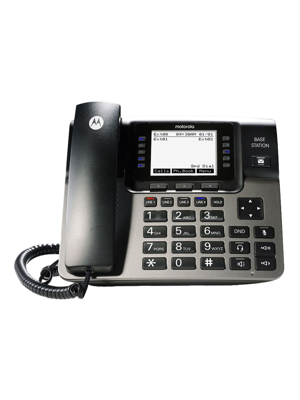 Motorola 4 Line Base Station Black Ml1000 Office Depot
