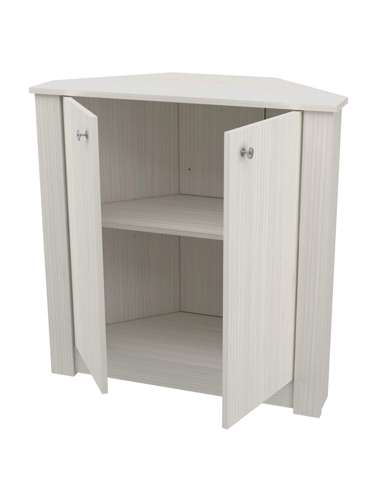 Inval 1 Shelf Corner Storage Cabinet Oak Office Depot
