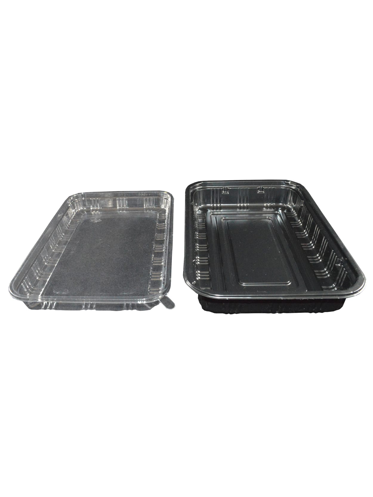 Hawaiis Finest Products Large Food Containers 5 34 H X 8 12 W X 1 78 D Blackclear Pack Of 100 Containers Office Depot