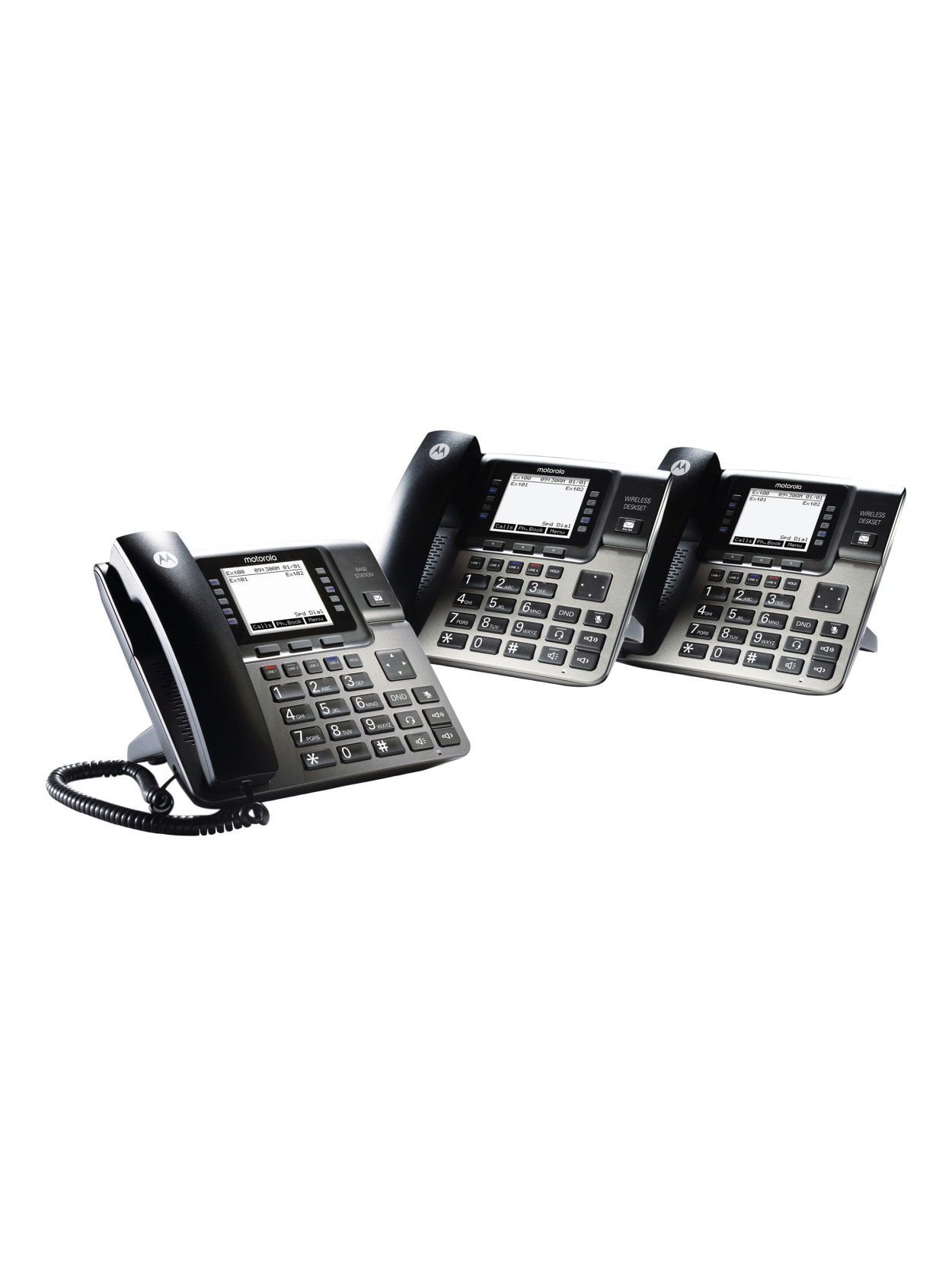 Motorola 4 Line Desk Phone Base Set Ml1002d Office Depot
