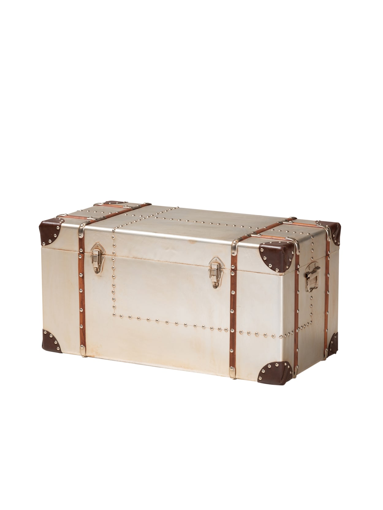 baxton studio shoe cabinet on Baxton Studio Industrial Trunk Silver Office Depot