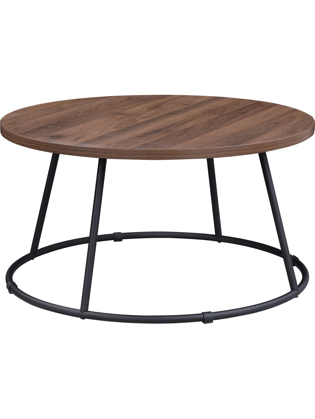 Lorell Round Coffee Table 16 34 X 31 12 Walnutblack Office Depot
