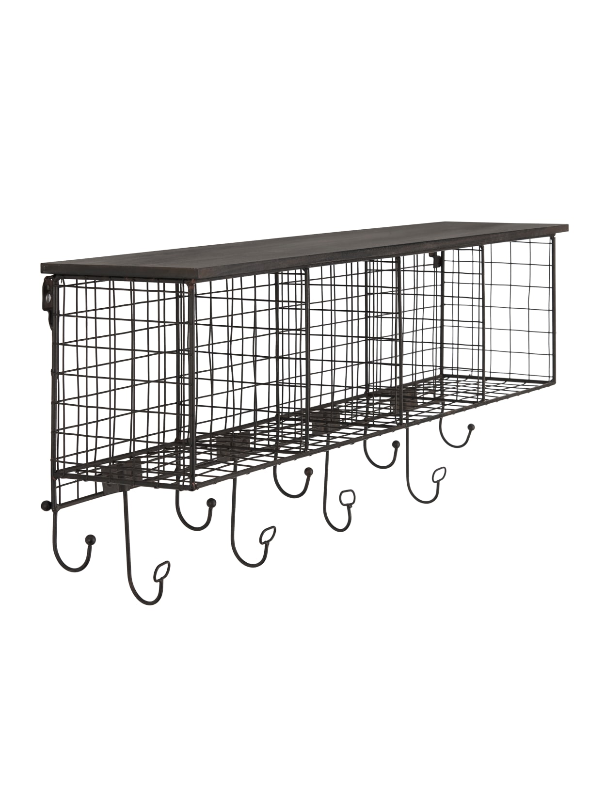 Linon Julia Metal 4 Cubby Wall Shelf Black Office Depot