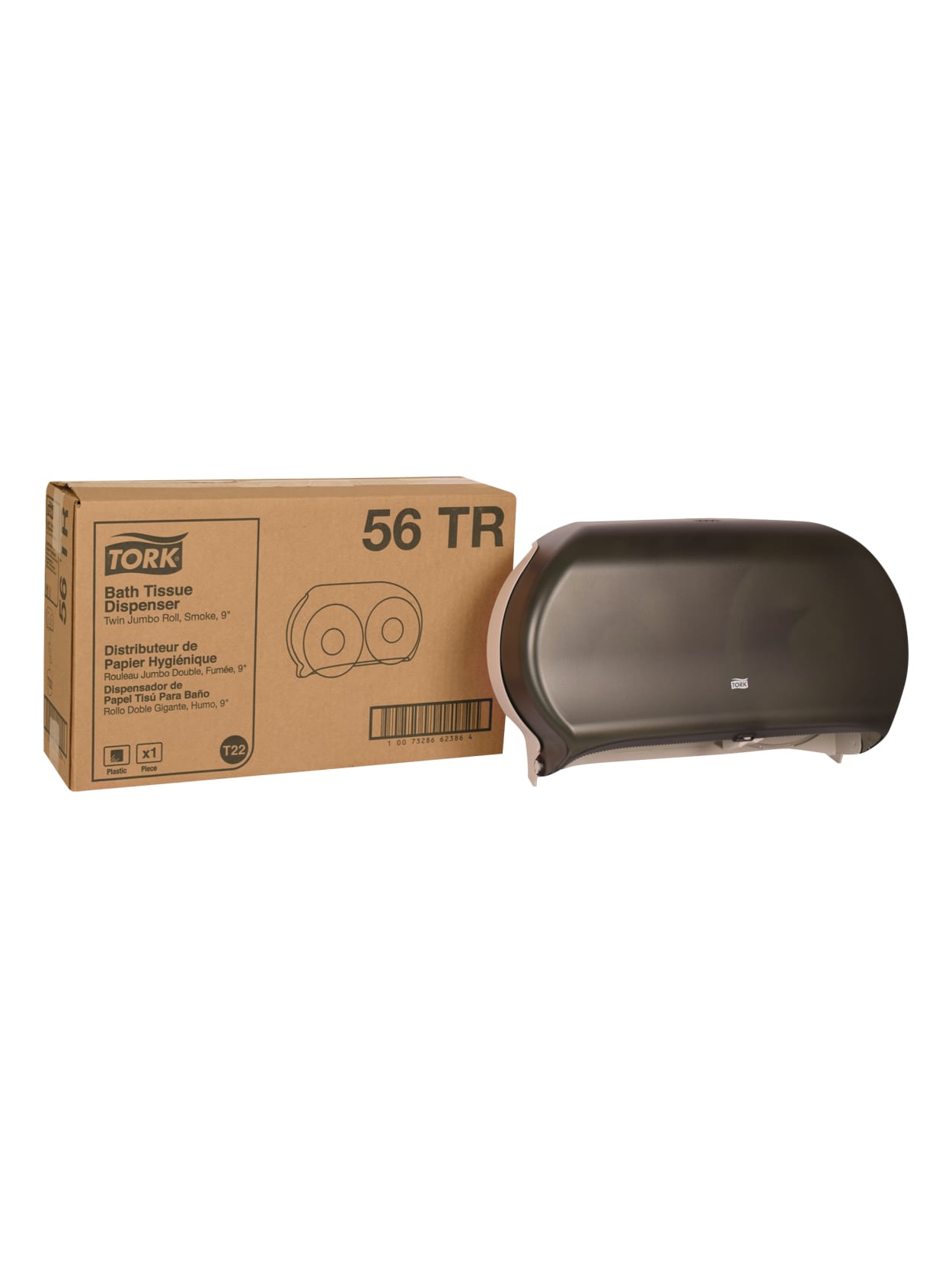 Tork Twin Jumbo Roll Dispenser Smoke Gray Office Depot
