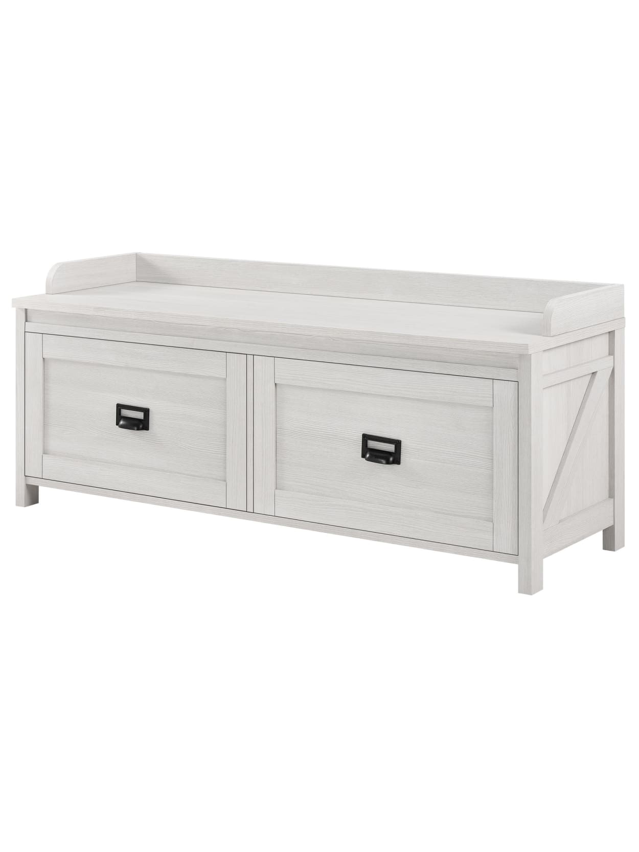 Ameriwood Home Farmington Entryway Storage Bench 2 Drawers Ivory