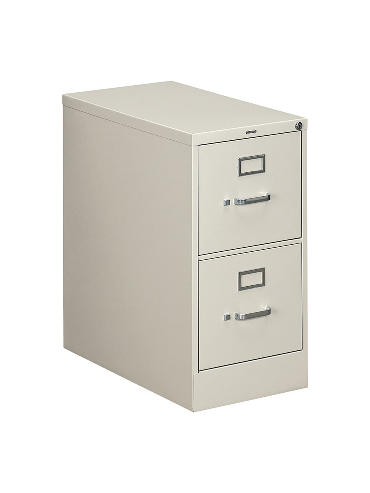 Hon 310 26 12 D Vertical 2 Drawer Letter Size File Cabinet Metal Light Gray Office Depot