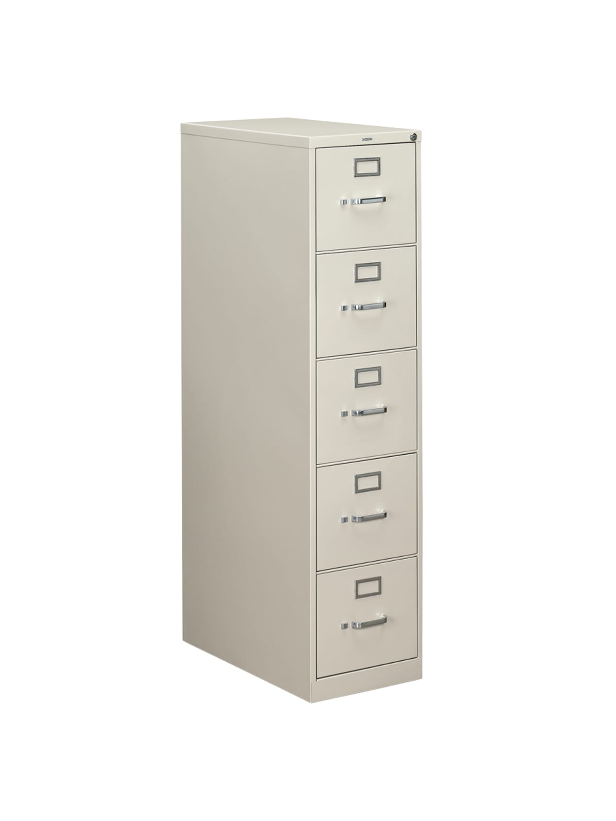 Hon 310 26 12 D Vertical 5 Drawer Letter Size File Cabinet Metal Light Gray Office Depot