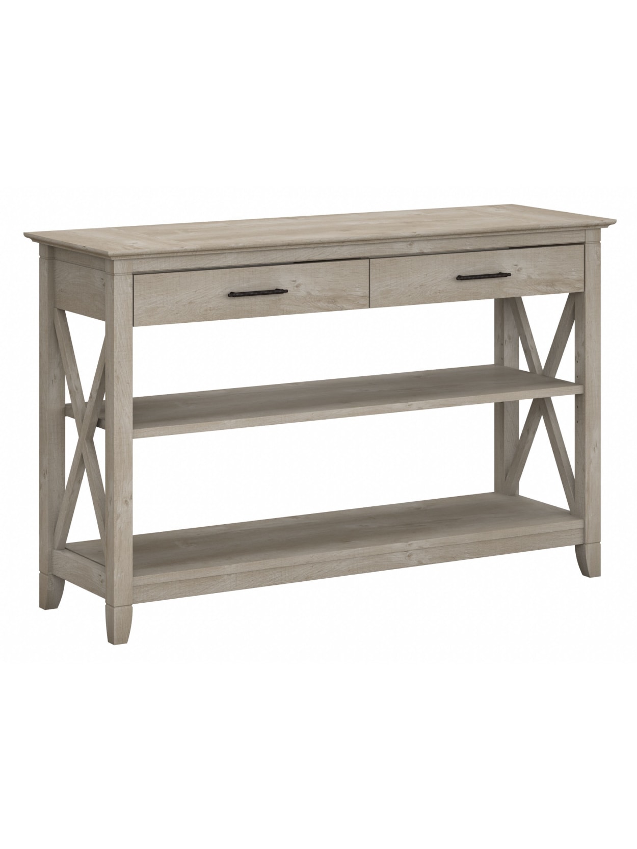 Bush Key West Console Table Gray Standard Office Depot