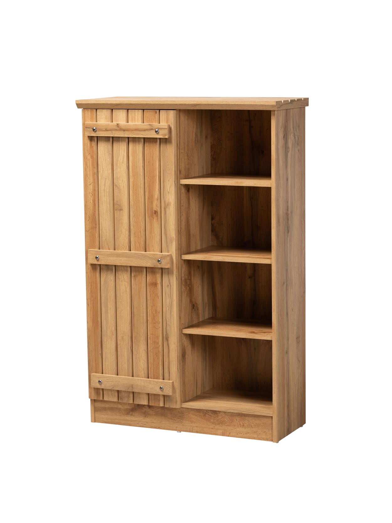 baxton studio shoe cabinet on Baxton Studio Modern And Contemporary Farmhouse 49 H 1 Door Shoe Cabinet Natural Oak Brown Office Depot