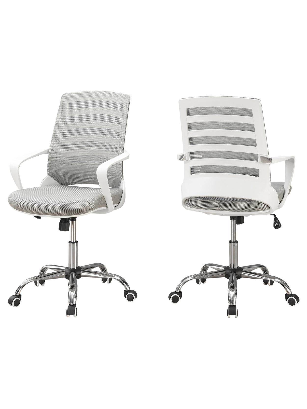 Monarch Specialties Mid Back Office Chair Graywhite Office Depot