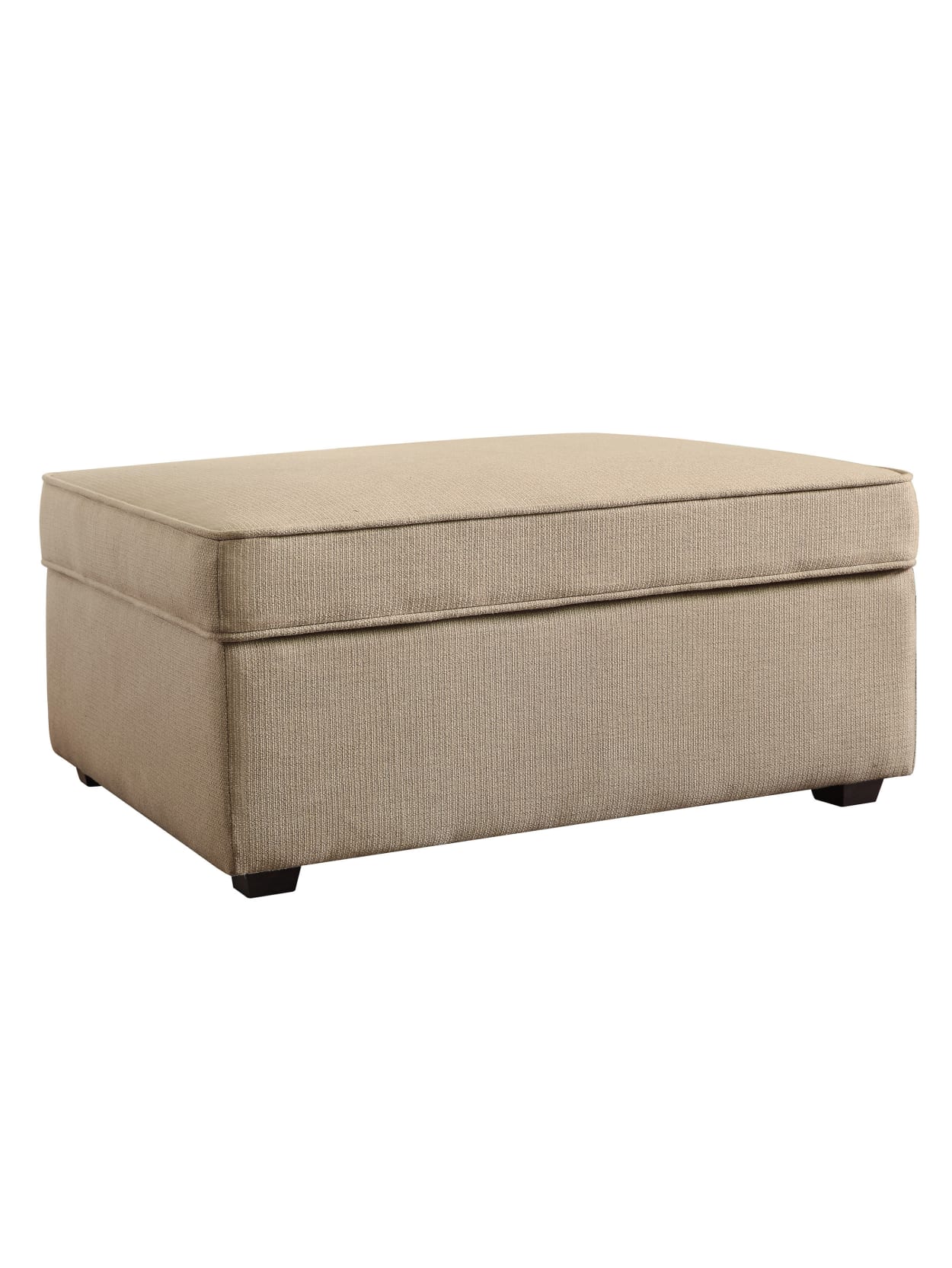 Serta Olin Storage Ottoman Beige Linenblack Office Depot