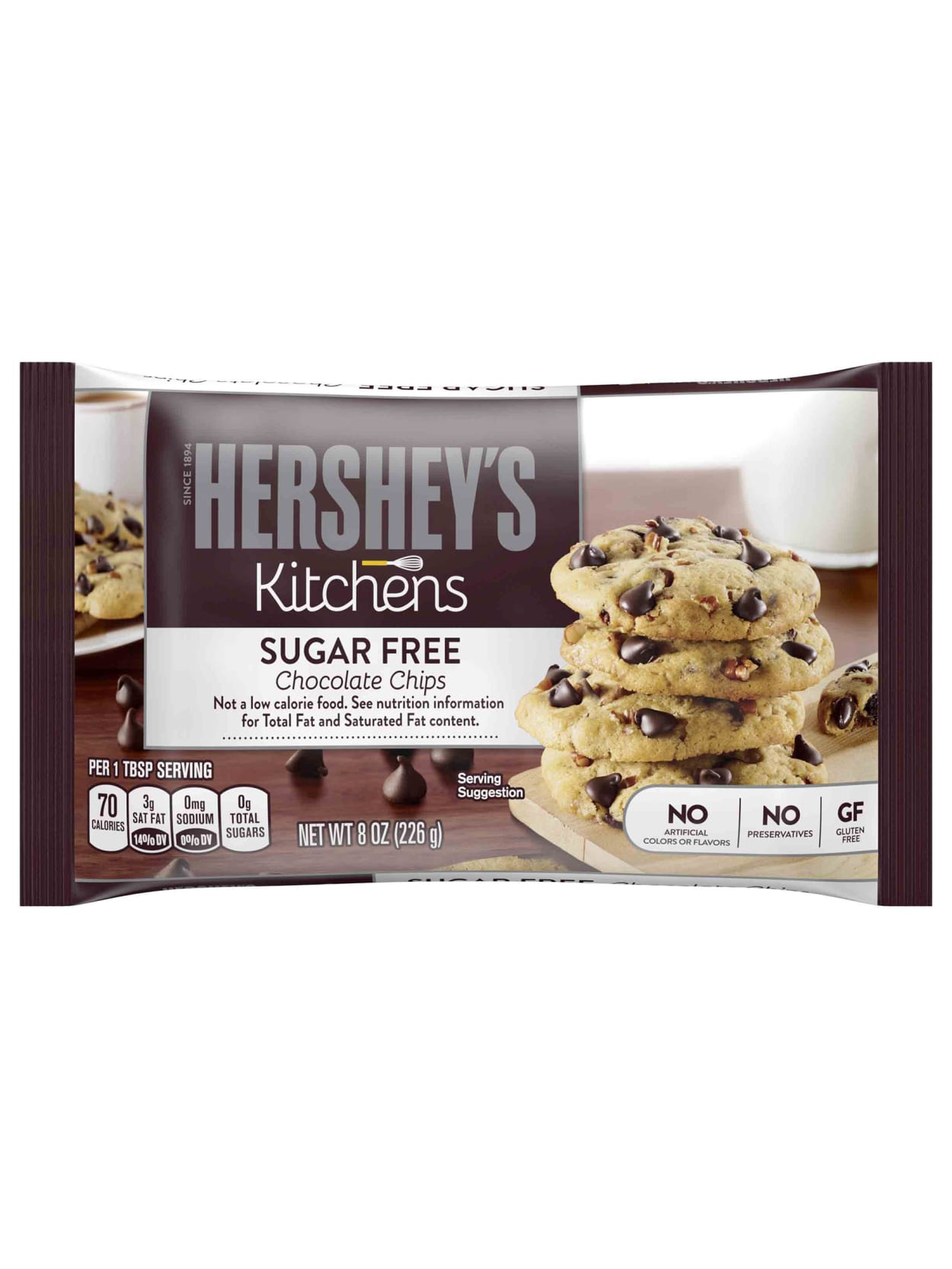 Hersheys Sugar Free Chocolate Chips 8 Oz Pack Of 2 Bags Office Depot