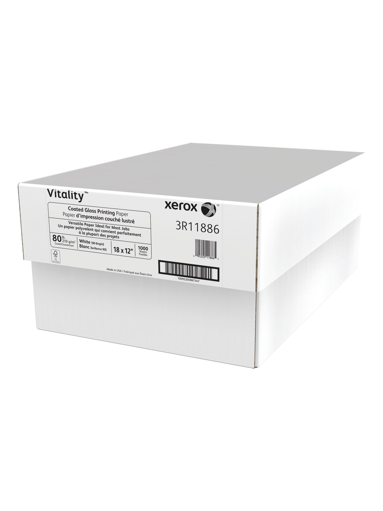 Xerox Vitality Coated Printing Paper Tabloid Extra Size 18 X 12 80
