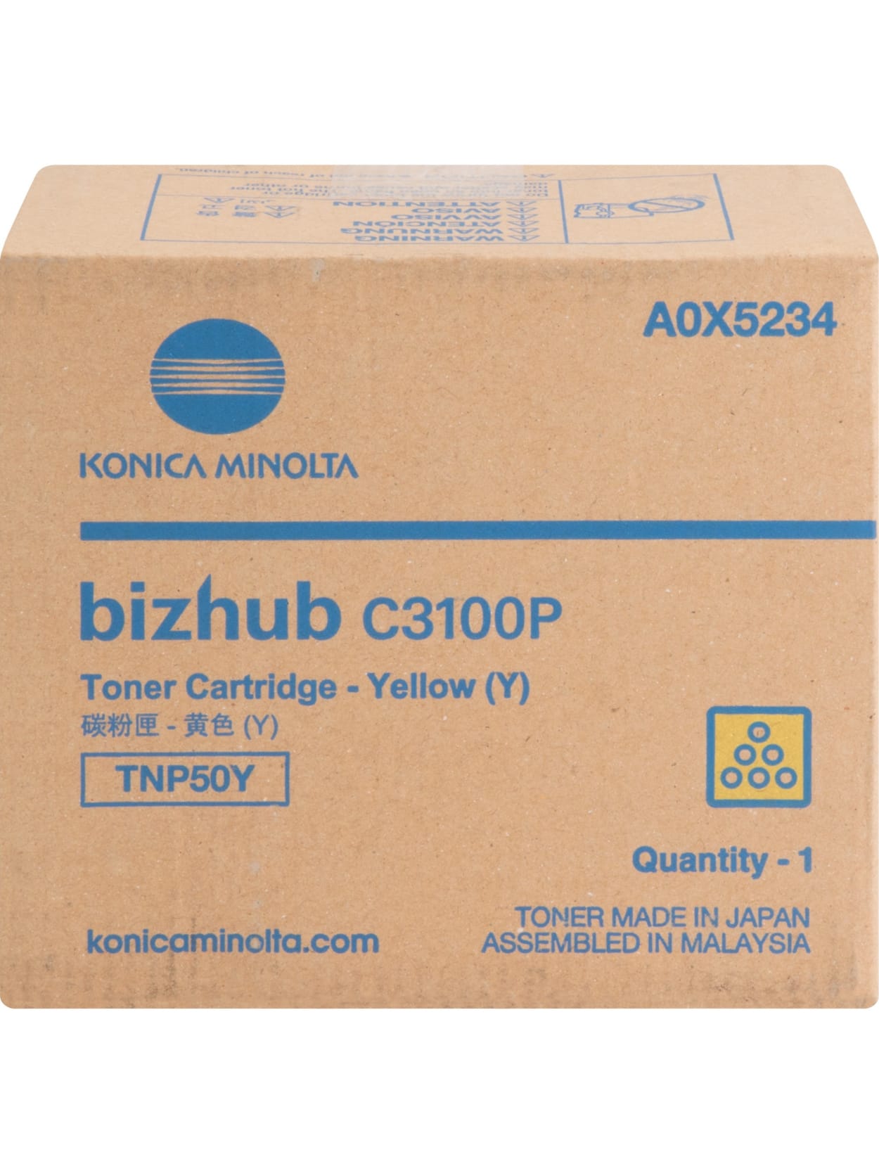 Konica Minolta Tnp 50y Yellow Original Toner Cartridge For Bizhub C3100p Office Depot