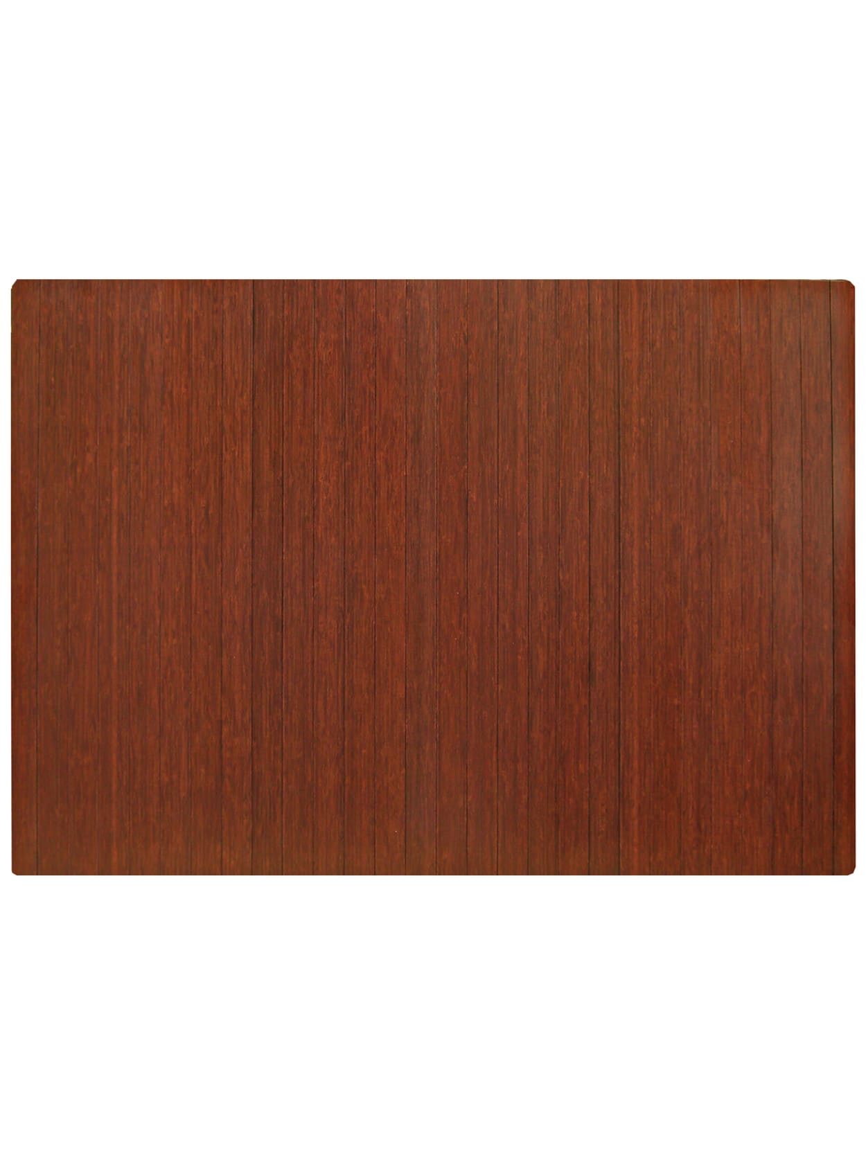 Anji Mountain Bamboo Roll Up Chair Mat 48 X 72 14 Thick Dark Cherry Office Depot