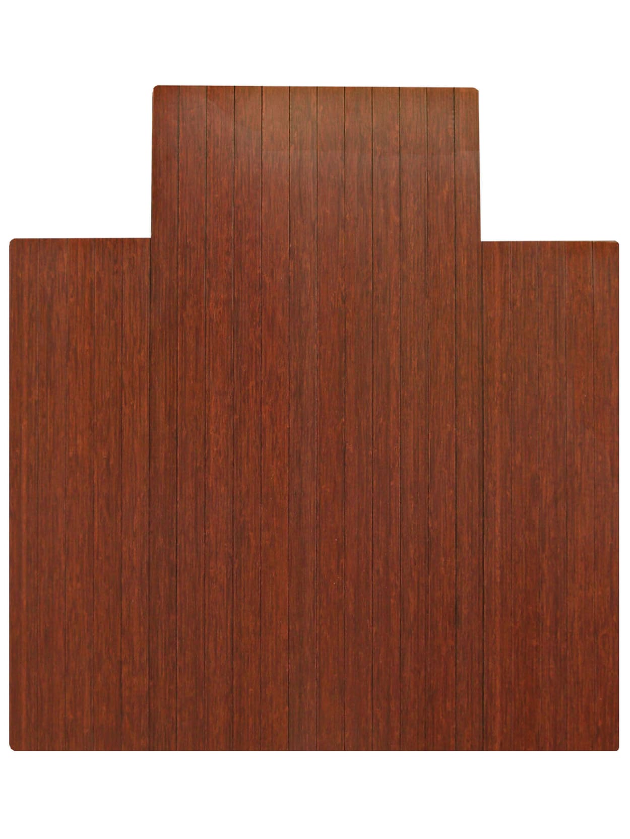 Anji Mountain Bamboo Roll Up Chair Mat 44 X 52 14 Thick 9 14 Tongue Dark Cherry Office Depot