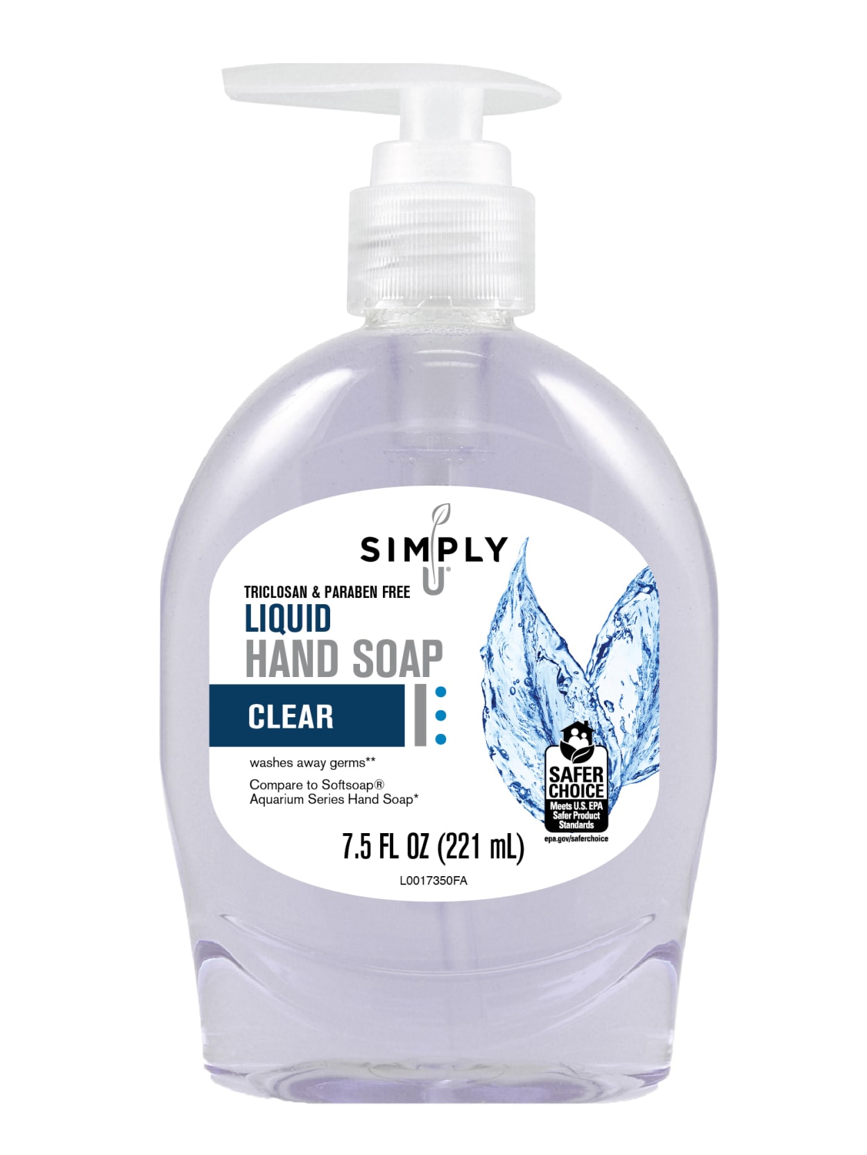 Download Simplyu Clear Liquid Hand Soap Triclosan And Paraben Free Clean Scent 7 5 Oz Office Depot
