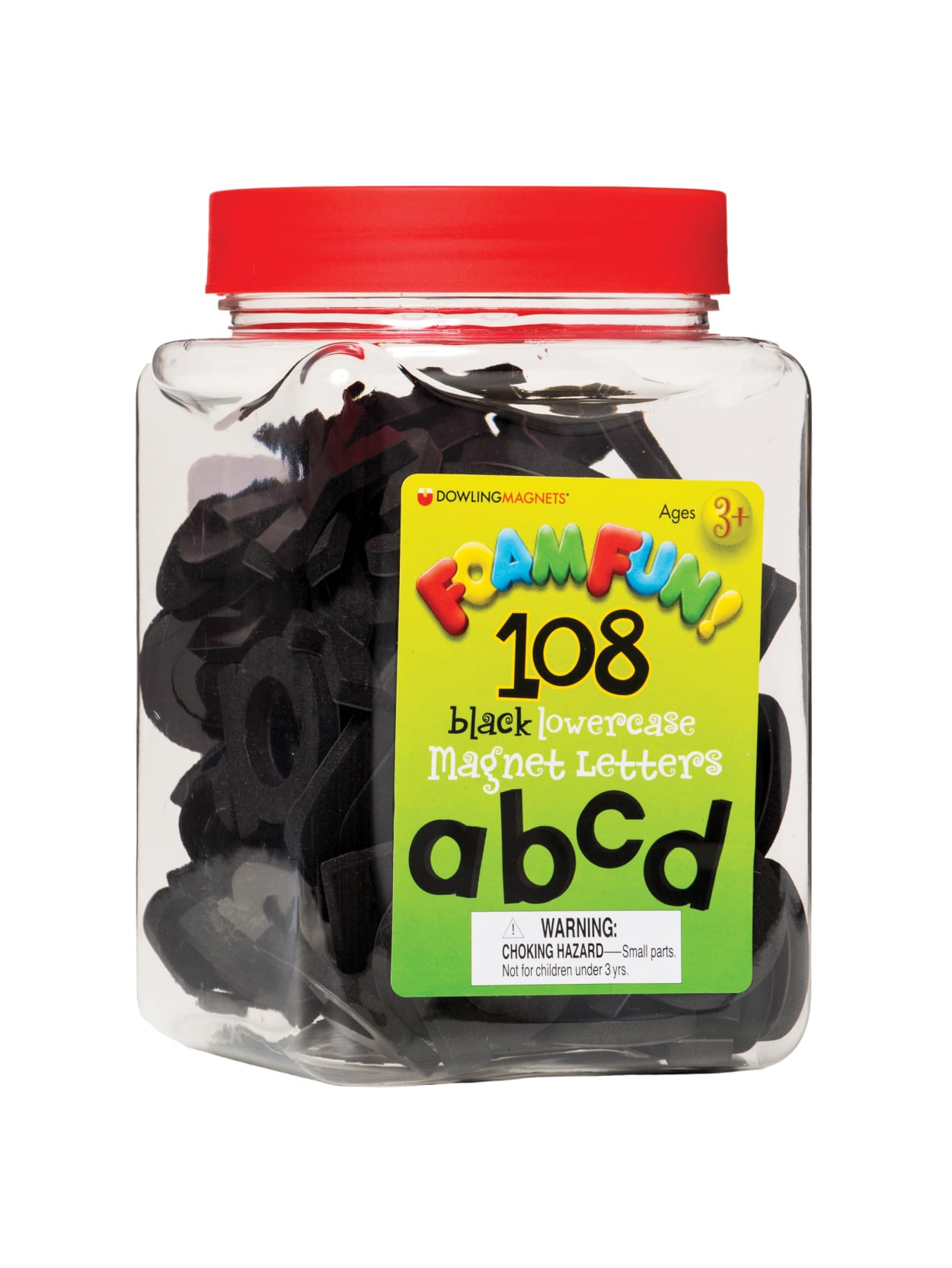 Dowling Magnets Foam Fun Lowercase Magnet Letters Black Pre K Grade 4 Pack Of 108 Letters Office Depot