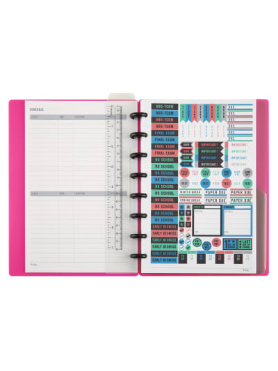 8 1 2 X 5 1 2 Pink Tul Custom Note Taking System Discbound Notebook Paper Products Note Pads