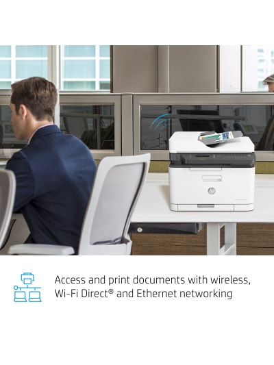 hp color laser 179fnw wireless multifunction printer with fax