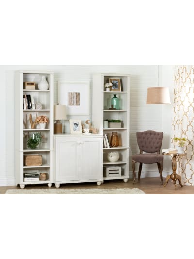 South Shore Hopedale Tall 2 Door Storage Cabinet With Drawers And Adjustable Shelves White Wash Bedroom Armoires Bedroom Furniture