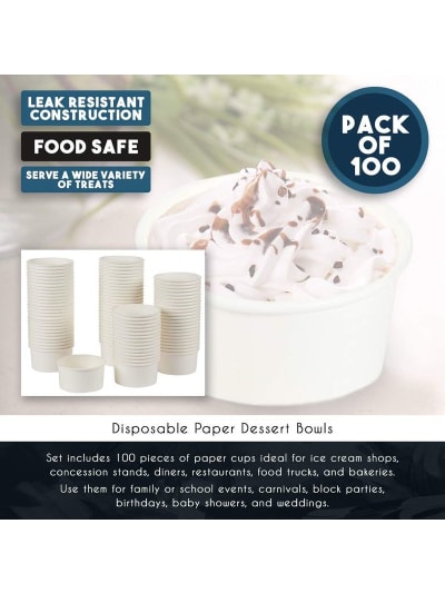 craft cups Ice cream cups green cups snack cups toppings cups chili bowls