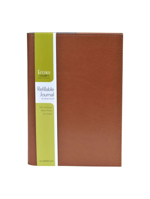 Eccolo Refillable Simulated Leather Jacket Cover Journal 6 X 8 Assorted Office Depot