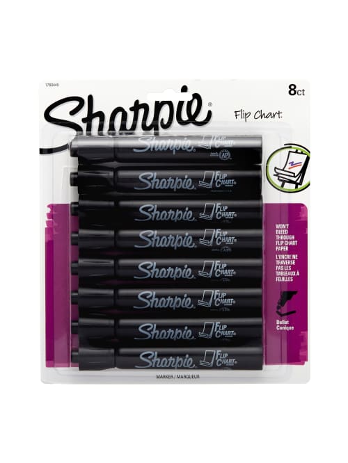 Sharpie Flip Chart Markers Black Pack Of 8 Office Depot