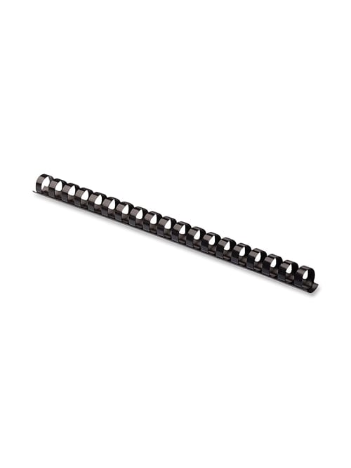 Fellowes Letter Size Plastic Comb Bindings 12 90 Sheet Capacity Black Box Of 100 Office Depot