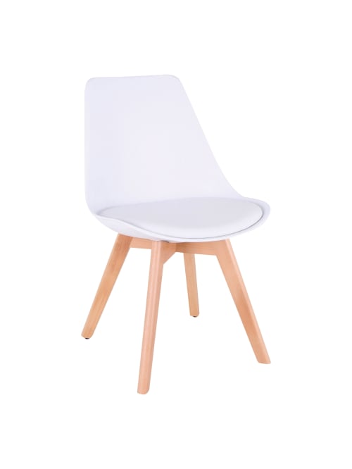 Lorell Curved White Plastic Shell Guest Chair Office Depot