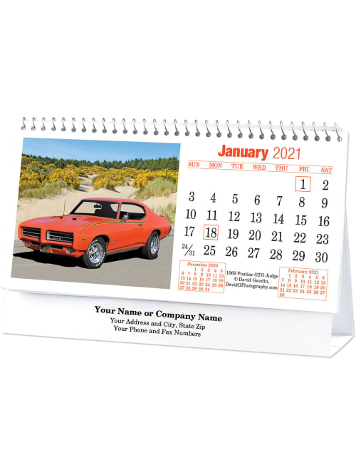 Muscle Cars Desk Calendar Office Depot