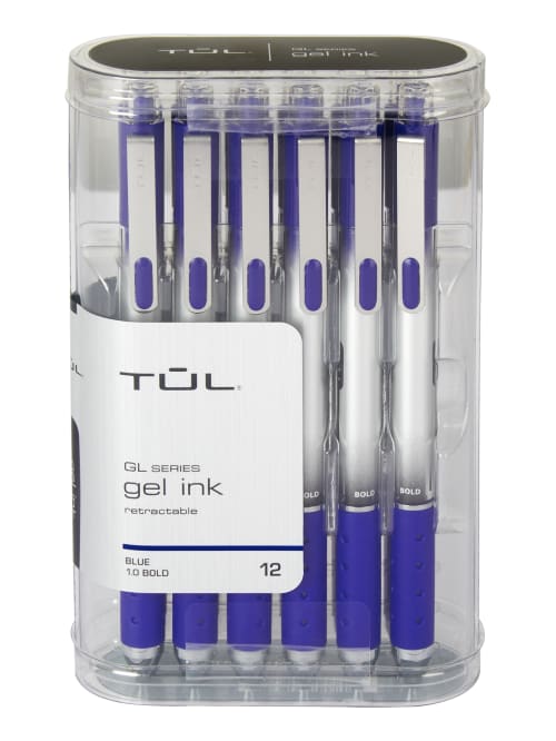 Tul Gel Pens Bold Silverblue 12 Pack Office Depot
