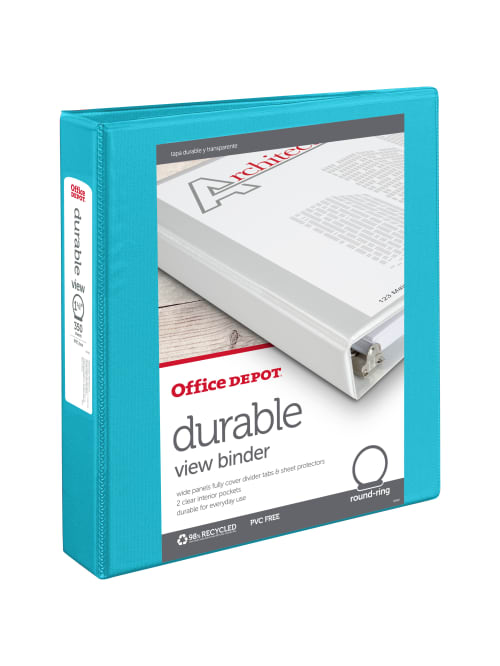 Office Depot Round Ring Binder Jeweler Blue Office Depot