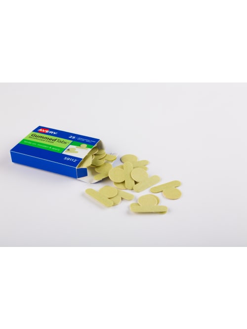 Avery Gummed Index Tabs Round Gray Cloth Box Of 25 Office Depot