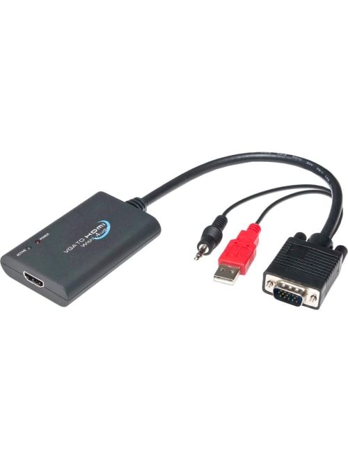 Syba Multimedia Portable Vga To Hdmi Converter With Audio Support 8 50 Hdmimini Phonevga Av Cable For Monitor Audiovideo Device Tv Sound Card Pc Notebook Hdtv First End 1 X Hdmi Female Digital