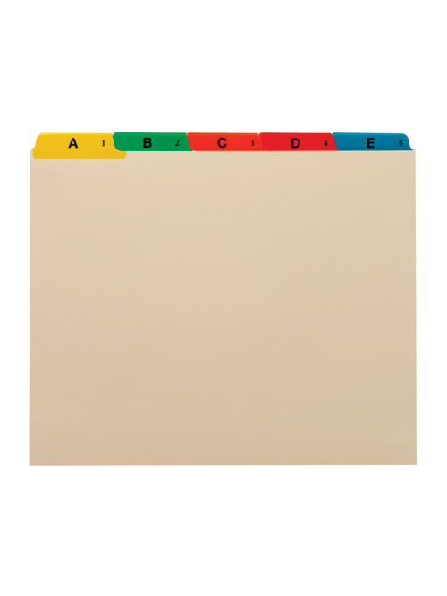 Office Depot Brand Manila A To Z File Guides Letter Size Manila Pack Of 25 Office Depot