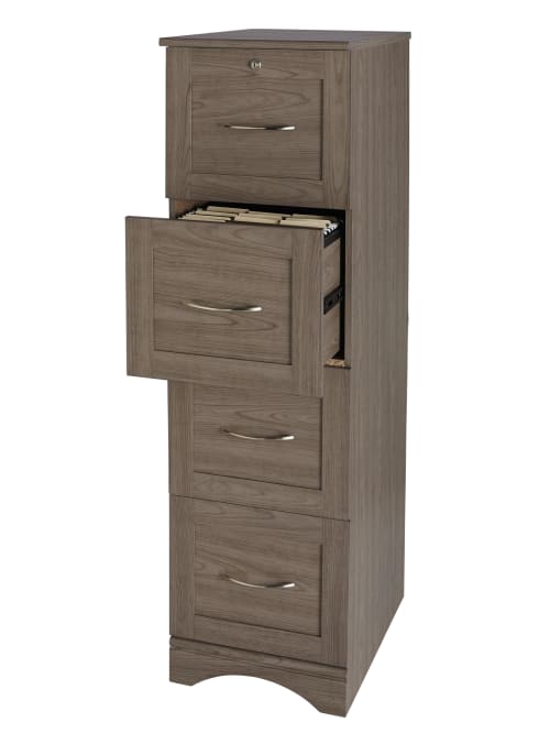 Vertical File Cabinet Gray, Wood File Cabinet 4 Drawer