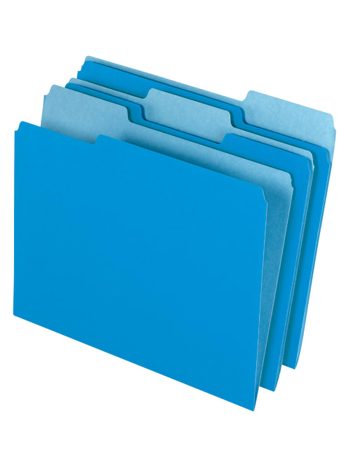 Office Depot Brand 2 Tone File Folders 13 Cut Letter Size Blue Box Of 100 Office Depot