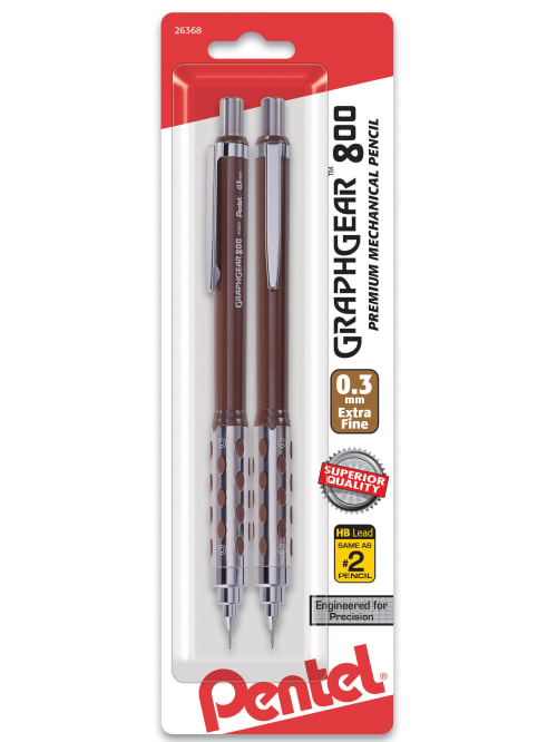 Pentel Graph Gear 800 Mechanical Drafting Pencils 0 3 Mm Brown