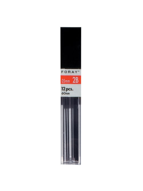 Foray Lead Refills 0 5 Mm B Hardness Tube Of 12 Leads Pack Of 3 Tubes Office Depot