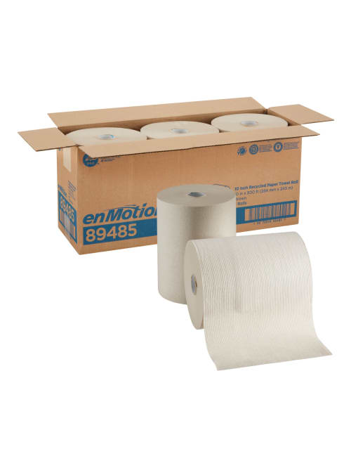 Enmotion By Gp Pro 1 Ply Paper Towels 100percent Recycled Brown Pack Of 3 Rolls Office Depot