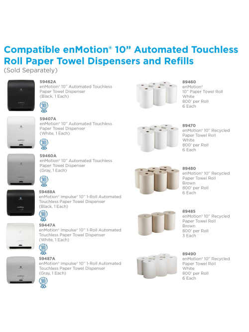 Enmotion By Gp Pro 1 Ply Paper Towels 100percent Recycled Brown Pack Of 3 Rolls Office Depot