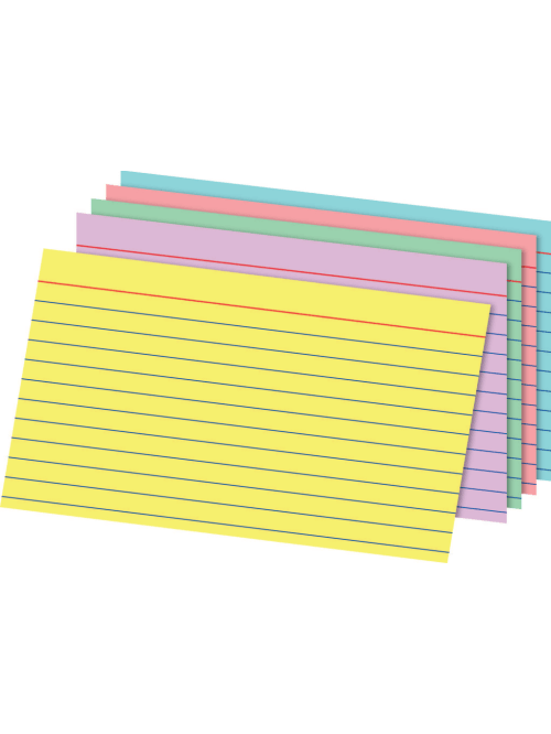 Office Depot Brand Rainbow Index Cards Ruled 5 X 8 Assorted Colors Pack Of 100 Office Depot