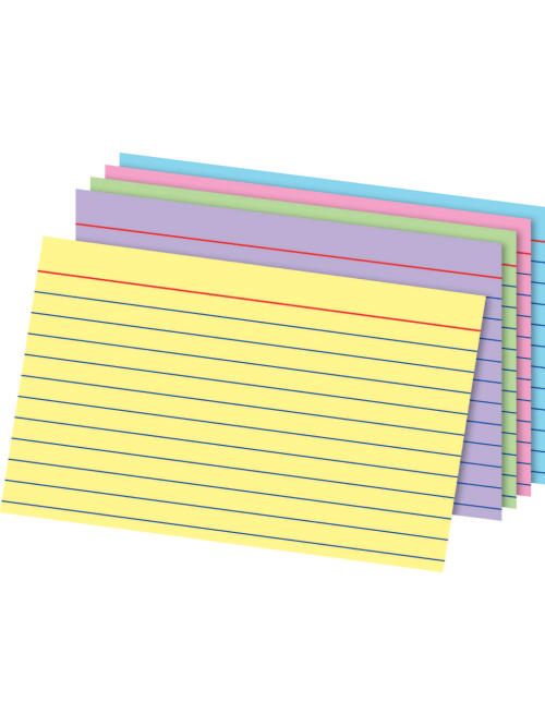 Yubbler - Office Depot Brand Index Cards, 4in x 6in, Rainbow, Pack