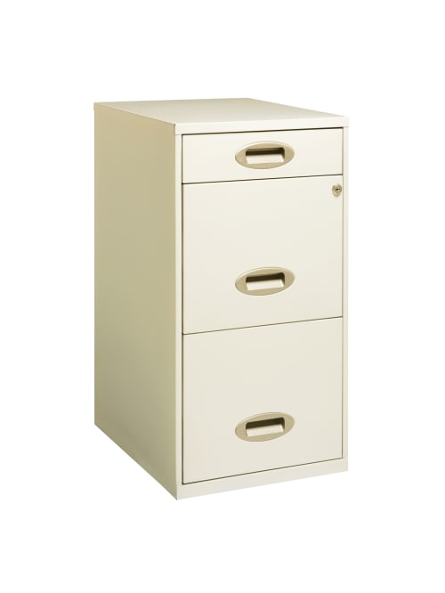 Realspace Soho 3 Drawer Cabinet Soft White Office Depot