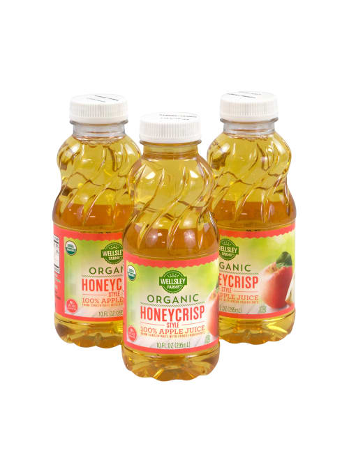 Wellsley Farms Organic Apple Juice Honeycrisp Bottles 10 Fl Oz Pack Of 24 Bottles Office Depot